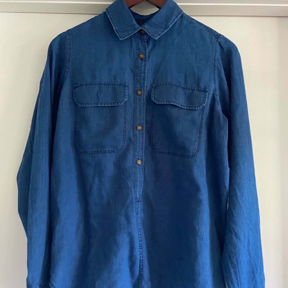 JCrew Half Button Chambray Shirt